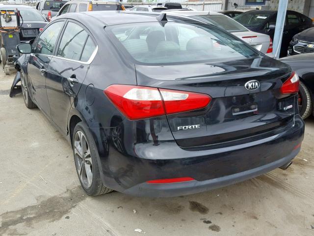 KNAFZ4A84G5556124 - 2016 KIA FORTE EX BLACK photo 3