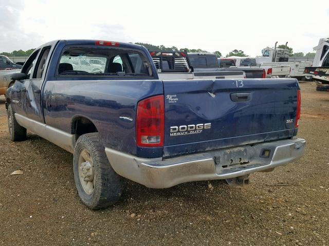 3D7KA28C73G761453 - 2003 DODGE RAM 2500 S ლურჯი ფოტო 3