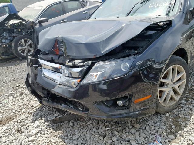 3FAHP0JA4CR433224 - 2012 FORD FUSION SEL BLACK photo 10