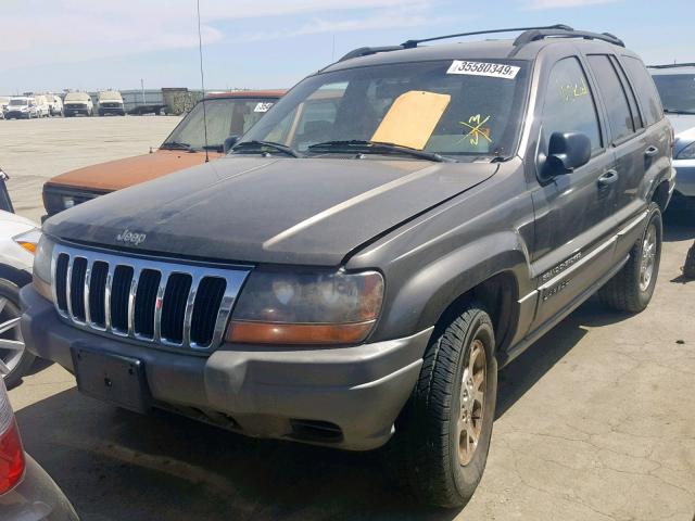 1J4GW48N9YC285385 - 2000 JEEP GRAND CHER GRAY photo 2