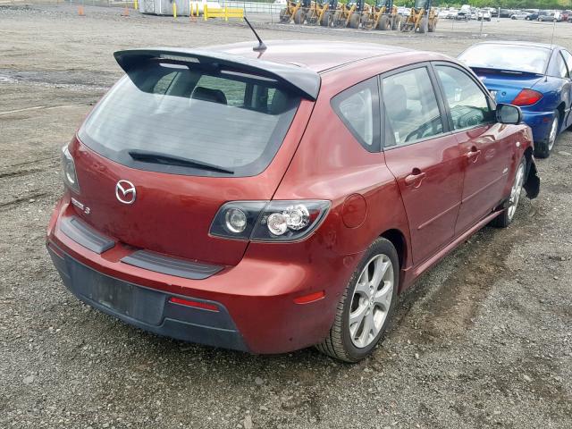 JM1BK344691248780 - 2009 MAZDA 3 S RED photo 4