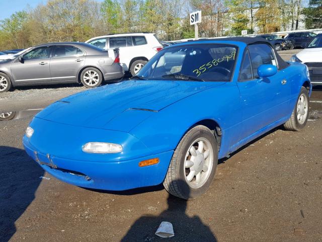 JM1NA3518L0152182 - 1990 MAZDA MX-5 MIATA BLUE photo 2