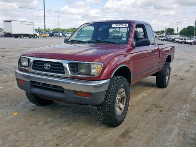 4TAWN72N6VZ307037 - 1997 TOYOTA TACOMA XTR RED photo 2