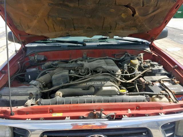 4TAWN72N6VZ307037 - 1997 TOYOTA TACOMA XTR RED photo 7