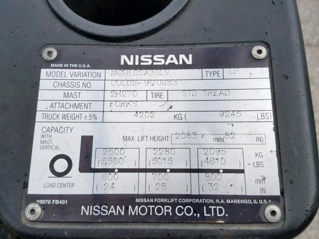 CUL029Q0683 - 2005 NISSAN CLS60 GRAY photo 10