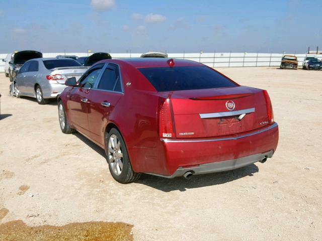 1G6DT57VX90107757 - 2009 CADILLAC CTS HI FEA BURGUNDY photo 3