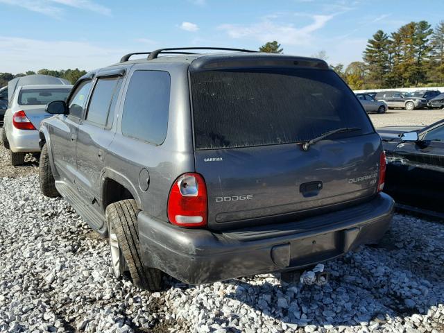 1D4HS48N33F629888 - 2003 DODGE DURANGO SL GRAY photo 3