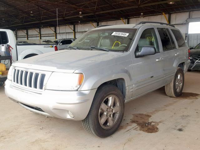 1J4GX58N84C139802 - 2004 JEEP GRAND CHER SILVER photo 2