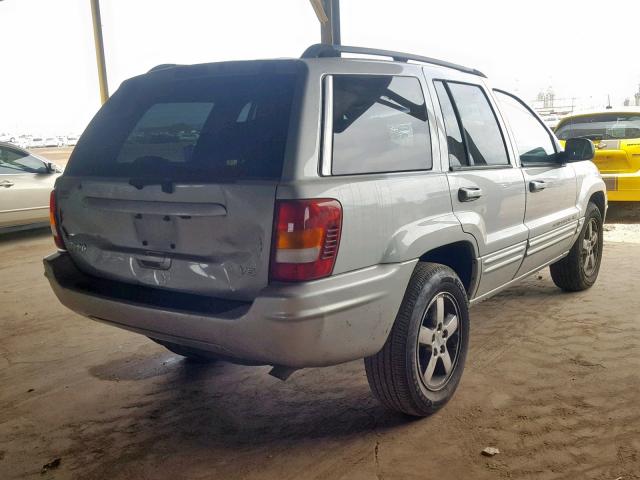 1J4GX58N84C139802 - 2004 JEEP GRAND CHER SILVER photo 4