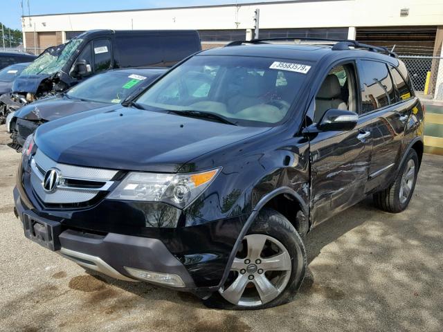 2HNYD28808H504031 - 2008 ACURA MDX SPORT BLACK photo 2