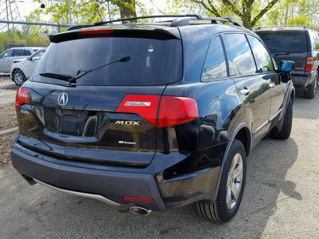 2HNYD28808H504031 - 2008 ACURA MDX SPORT BLACK photo 4