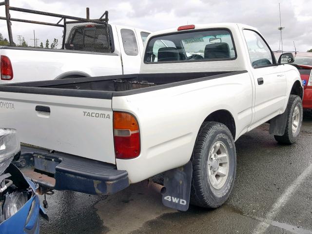 4TAPM62N8WZ005719 - 1998 TOYOTA TACOMA WHITE photo 4