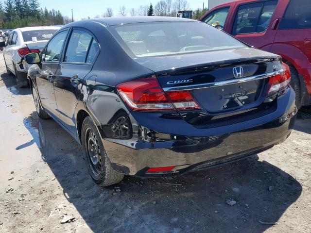 2HGFB2E45EH024133 - 2014 HONDA CIVIC LX BLACK photo 3