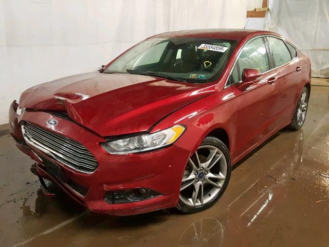 3FA6P0K95FR242556 - 2015 FORD FUSION TIT RED photo 2