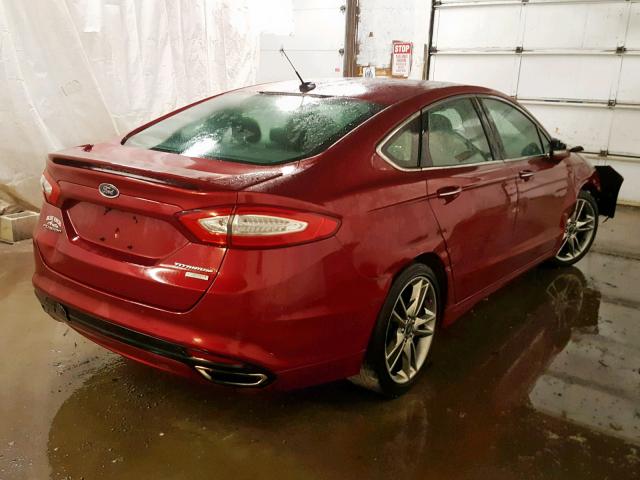 3FA6P0K95FR242556 - 2015 FORD FUSION TIT RED photo 4