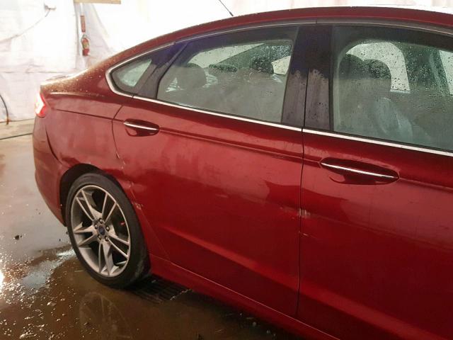 3FA6P0K95FR242556 - 2015 FORD FUSION TIT RED photo 9