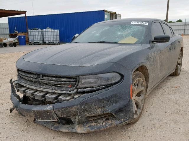 2C3CDXHG6FH916248 - 2015 DODGE CHARGER SX BLACK photo 2