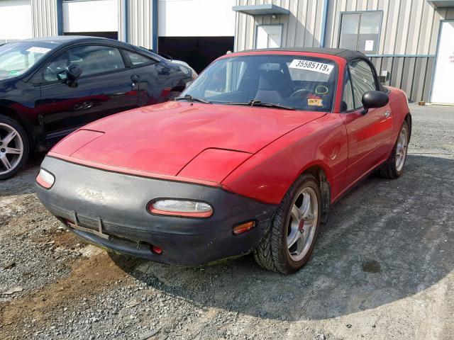 JM1NA3515M1223446 - 1991 MAZDA MX-5 MIATA RED photo 2