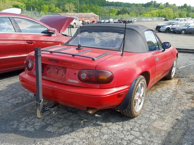 JM1NA3515M1223446 - 1991 MAZDA MX-5 MIATA RED photo 4