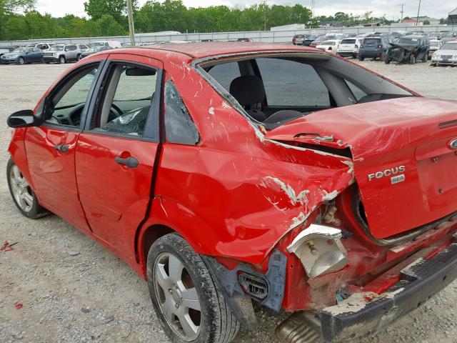 1FAFP34N46W239608 - 2006 FORD FOCUS ZX4 RED photo 9