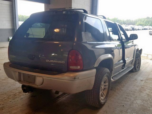 1B8HS58N12F118189 - 2002 DODGE DURANGO SL CHARCOAL photo 4