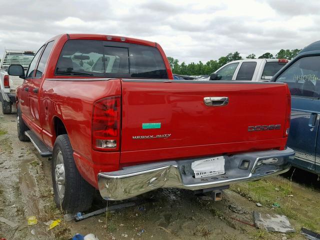 3D7KA28DX3G726379 - 2003 DODGE RAM 2500 S წითელი ფოტო 3