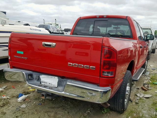 3D7KA28DX3G726379 - 2003 DODGE RAM 2500 S წითელი ფოტო 4
