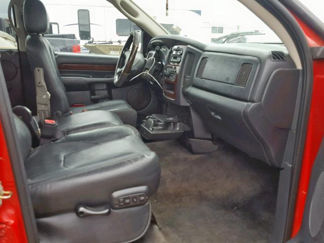 3D7KA28DX3G726379 - 2003 DODGE RAM 2500 S წითელი ფოტო 5