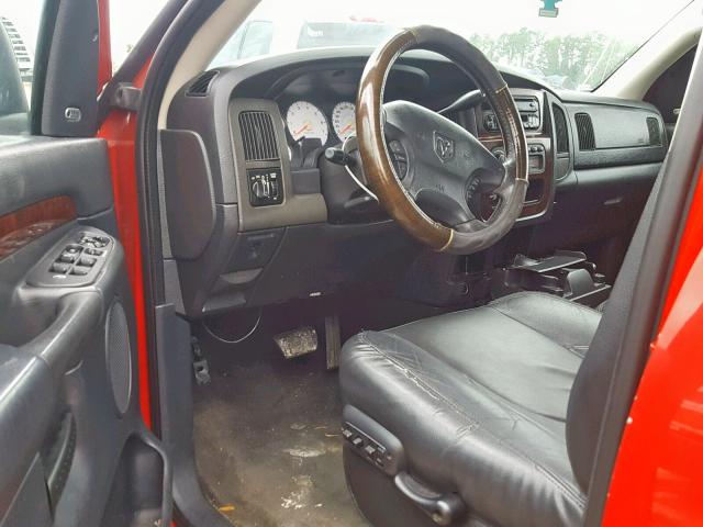 3D7KA28DX3G726379 - 2003 DODGE RAM 2500 S წითელი ფოტო 9