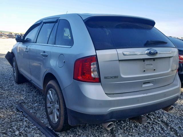 2FMDK3KC8DBB83281 - 2013 FORD EDGE LIMIT SILVER photo 3