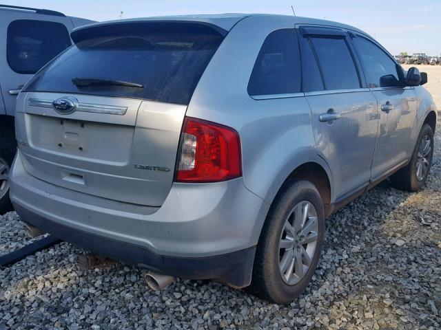 2FMDK3KC8DBB83281 - 2013 FORD EDGE LIMIT SILVER photo 4