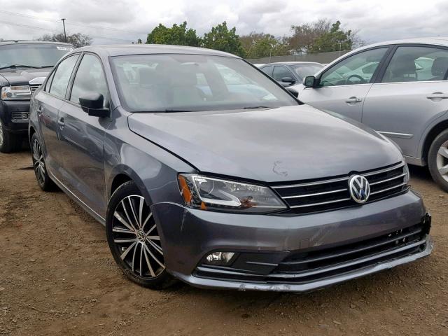 3VWD17AJ2GM231579 - 2016 VOLKSWAGEN JETTA SPOR GRAY photo 1