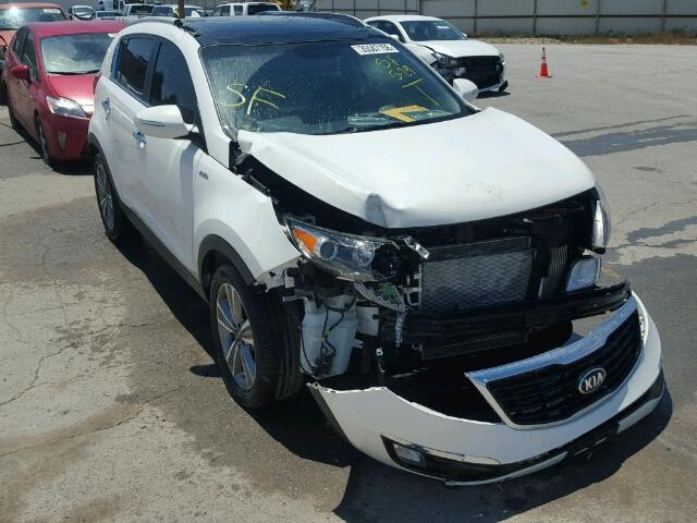 KNDPCCA66E7638259 - 2014 KIA SPORTAGE S WHITE photo 1