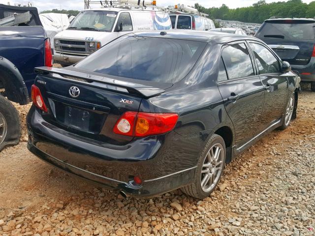 2T1BE40EX9C029683 - 2009 TOYOTA COROLLA XR BLACK photo 4