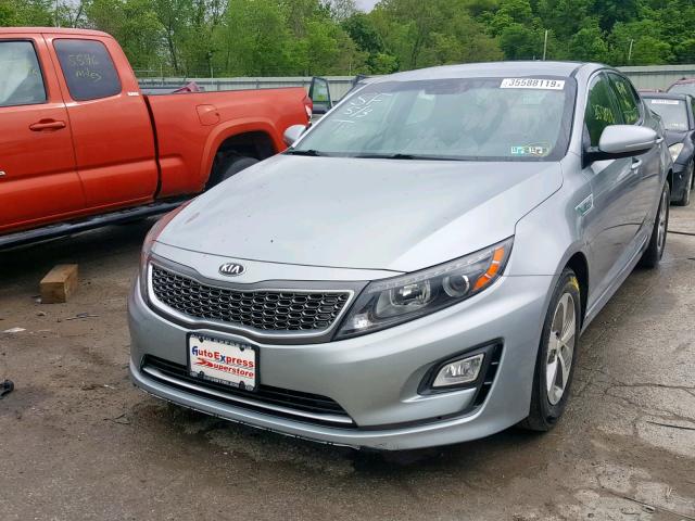 KNAGM4AD4E5075836 - 2014 KIA OPTIMA HYB BLUE photo 2