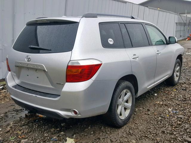 5TDBK3EH1AS005905 - 2010 TOYOTA HIGHLANDER SILVER photo 4