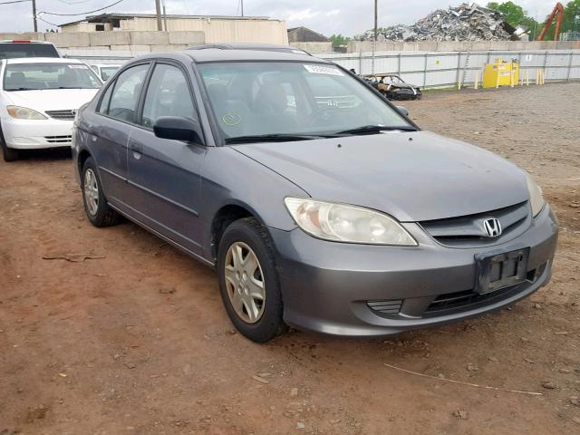 1HGES16315L016416 - 2005 HONDA CIVIC DX V GRAY photo 1