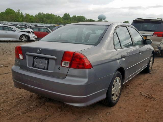 1HGES16315L016416 - 2005 HONDA CIVIC DX V GRAY photo 4