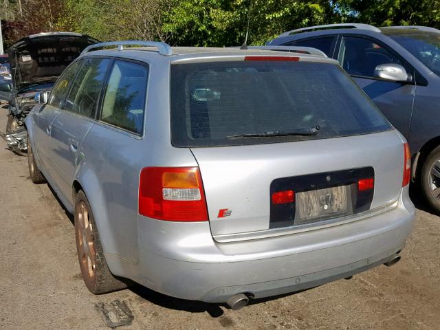 WAUXU64B12N074533 - 2002 AUDI S6 AVANT Q SILVER photo 3