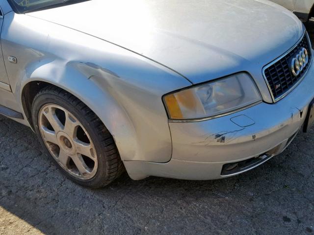 WAUXU64B12N074533 - 2002 AUDI S6 AVANT Q SILVER photo 9