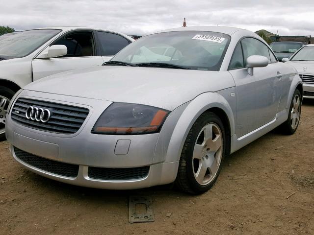 TRUWT28N211004176 - 2001 AUDI TT QUATTRO SILVER photo 2