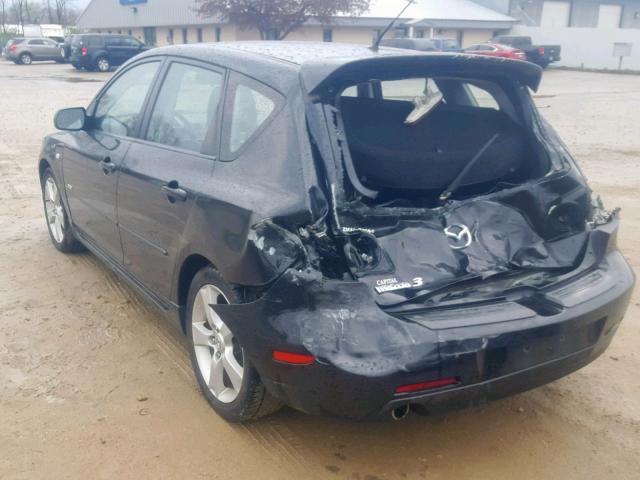 JM1BK343461430853 - 2006 MAZDA 3 HATCHBAC BLACK photo 3