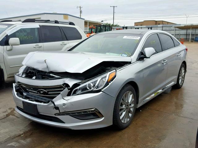 5NPE34AFXFH159787 - 2015 HYUNDAI SONATA SPO SILVER photo 2