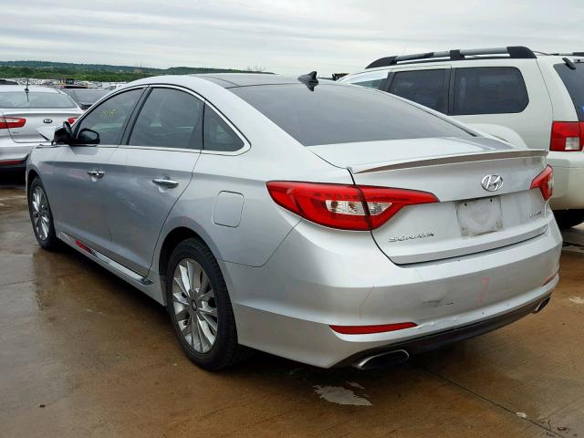 5NPE34AFXFH159787 - 2015 HYUNDAI SONATA SPO SILVER photo 3