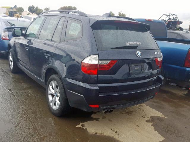 WBXPC9C43AWJ32213 - 2010 BMW X3 XDRIVE3 BLUE photo 3