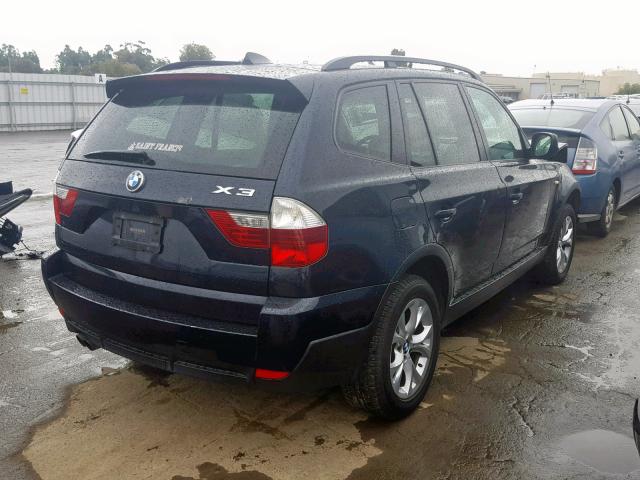 WBXPC9C43AWJ32213 - 2010 BMW X3 XDRIVE3 BLUE photo 4