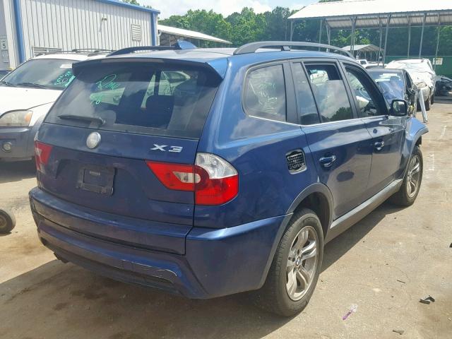 WBXPA93416WG88147 - 2006 BMW X3 3.0I BLUE photo 4