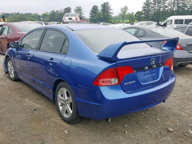 1HGFA165X7L138638 - 2007 HONDA CIVIC LX BLUE photo 3