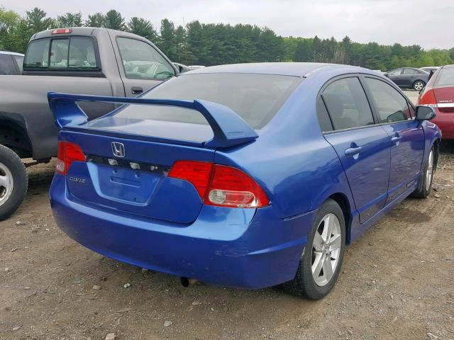 1HGFA165X7L138638 - 2007 HONDA CIVIC LX BLUE photo 4