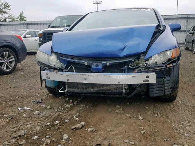 1HGFA165X7L138638 - 2007 HONDA CIVIC LX BLUE photo 9